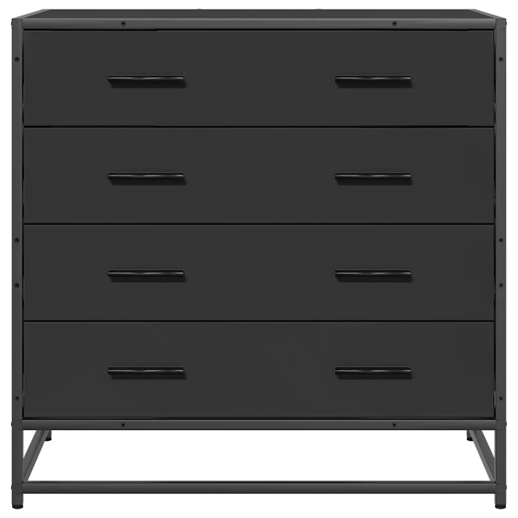 Commode noir 70x41x70 cm bois d'ingénierie - XIOS