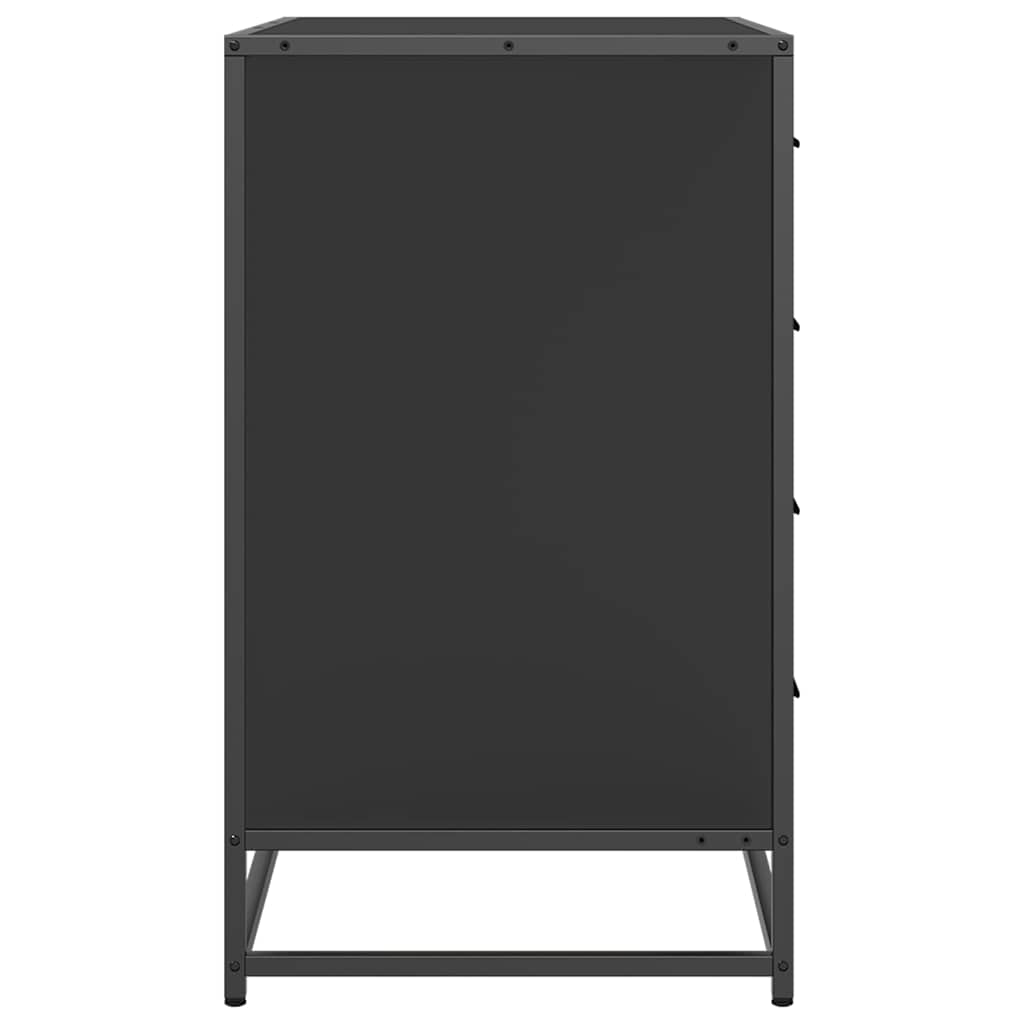 Commode noir 70x41x70 cm bois d'ingénierie - XIOS