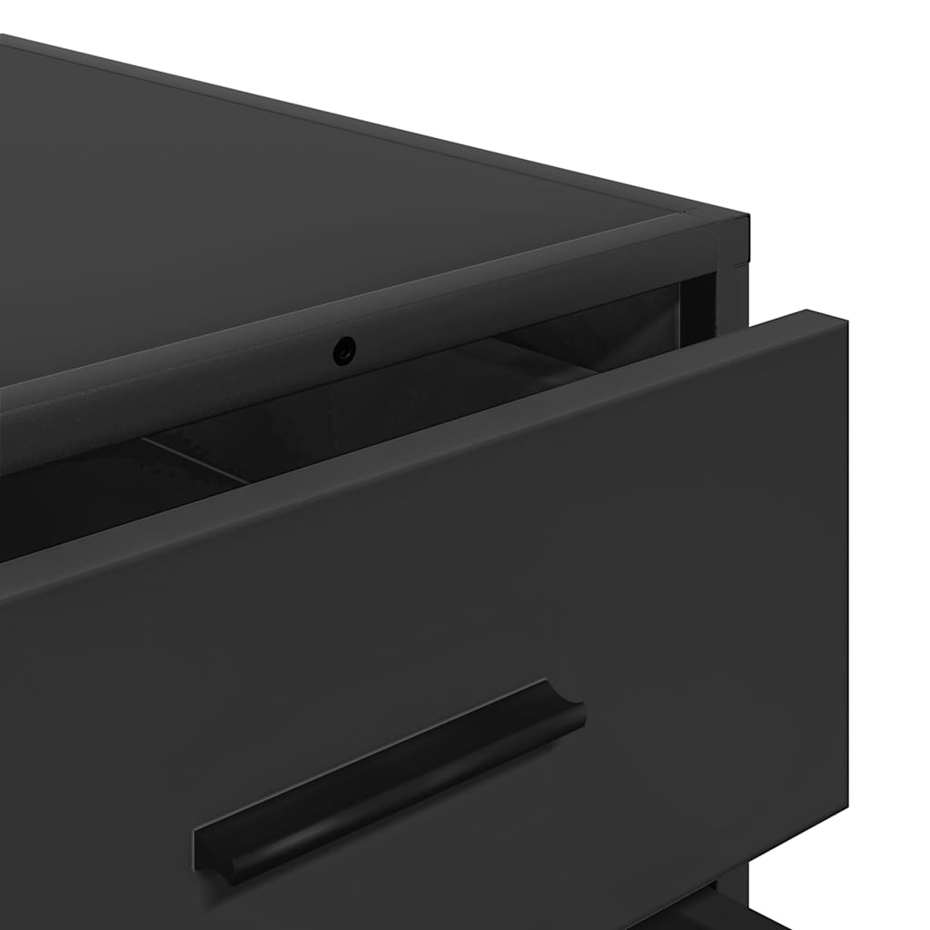 Commode noir 70x41x70 cm bois d'ingénierie - XIOS