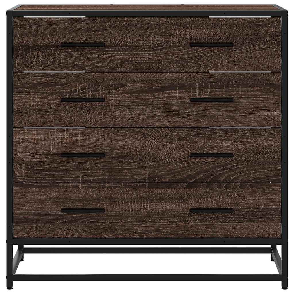 Commode chêne marron 70x41x70 cm bois d'ingénierie - XIOS