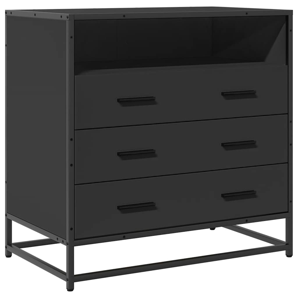 Commode noir 70x41x70 cm bois d'ingénierie - XIOS
