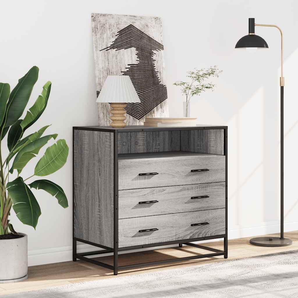 Commode sonoma gris 70x41x70 cm bois d'ingénierie - XIOS