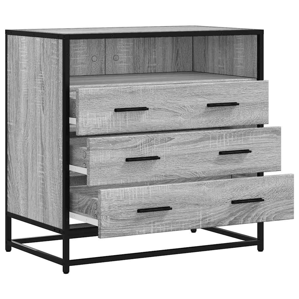 Commode sonoma gris 70x41x70 cm bois d'ingénierie - XIOS