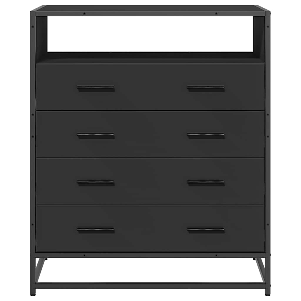 Commode noir 70x41x83,5 cm bois d'ingénierie - XIOS
