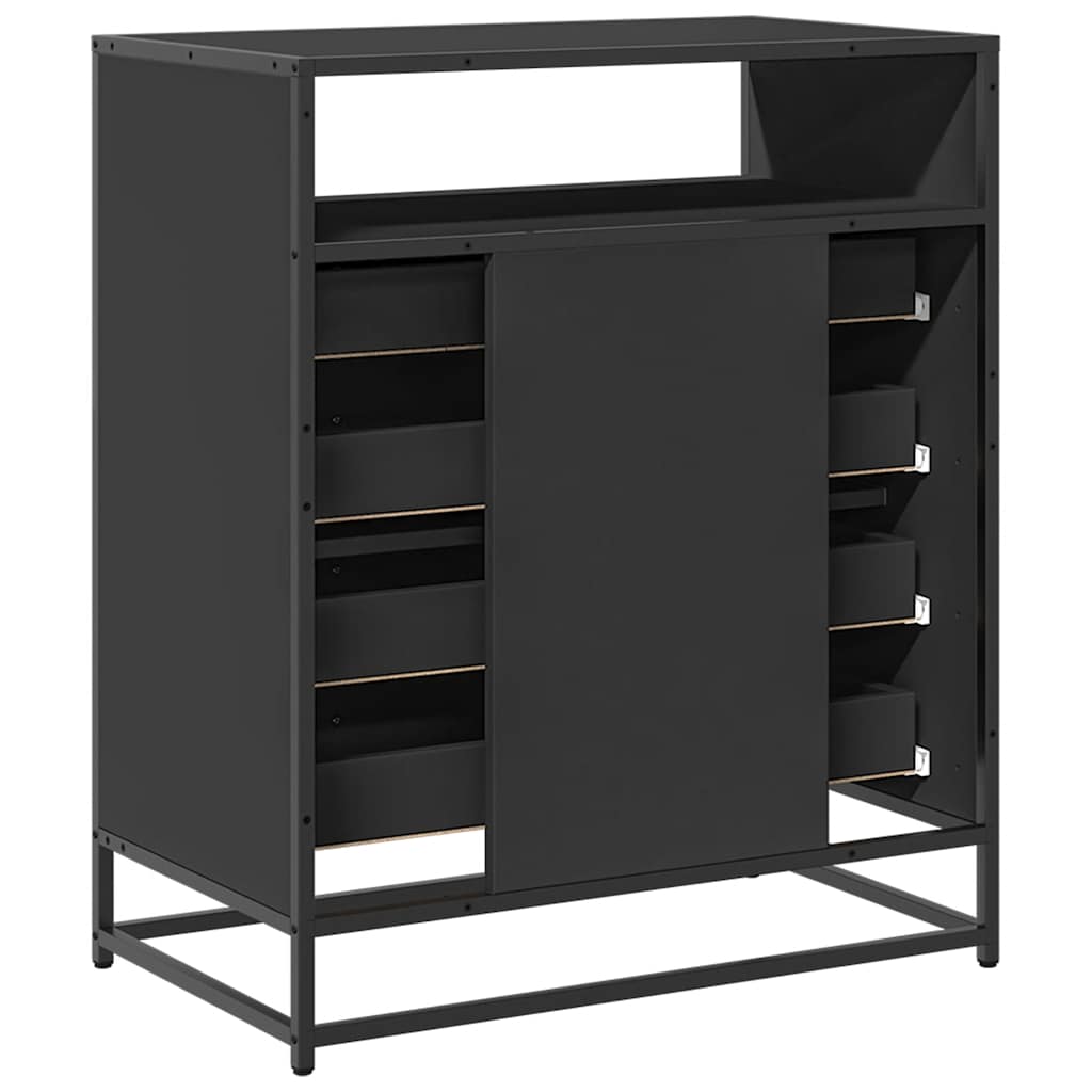 Commode noir 70x41x83,5 cm bois d'ingénierie - XIOS