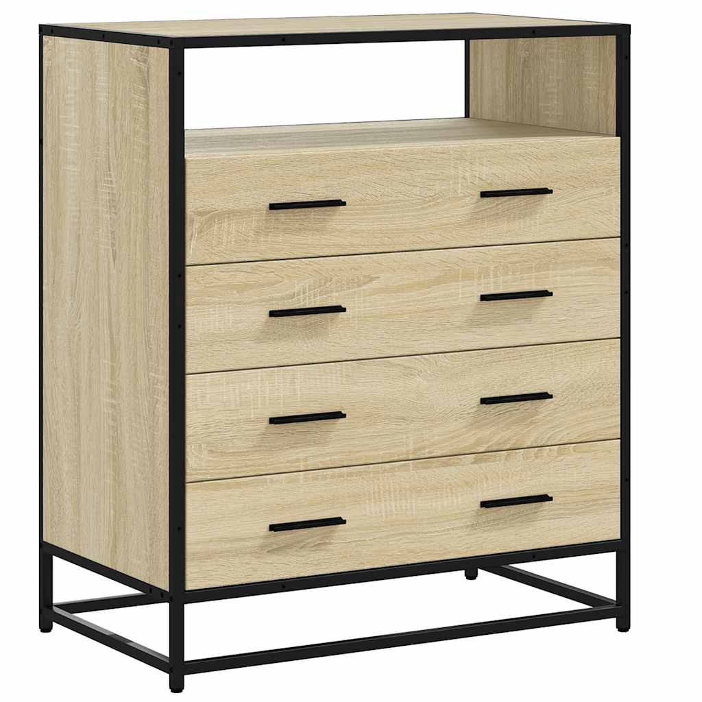 Commode chêne sonoma 70x41x83,5 cm bois d'ingénierie - XIOS