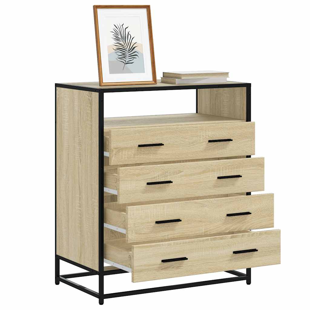 Commode chêne sonoma 70x41x83,5 cm bois d'ingénierie - XIOS