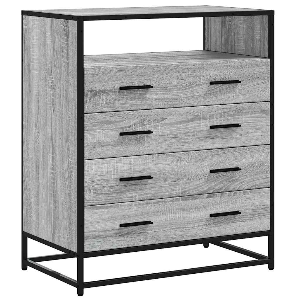 Commode sonoma gris 70x41x83,5 cm bois d'ingénierie - XIOS