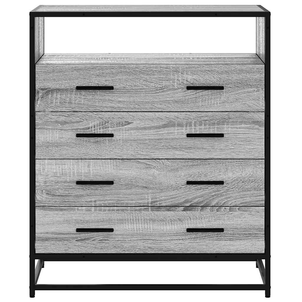 Commode sonoma gris 70x41x83,5 cm bois d'ingénierie - XIOS