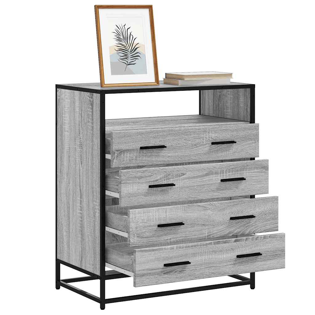 Commode sonoma gris 70x41x83,5 cm bois d'ingénierie - XIOS