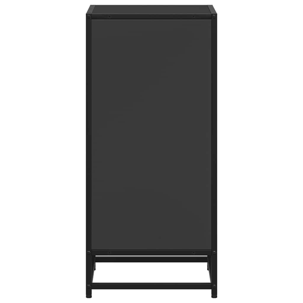 Bibliothèque noir 40x35x76 cm bois d'ingénierie - XIOS