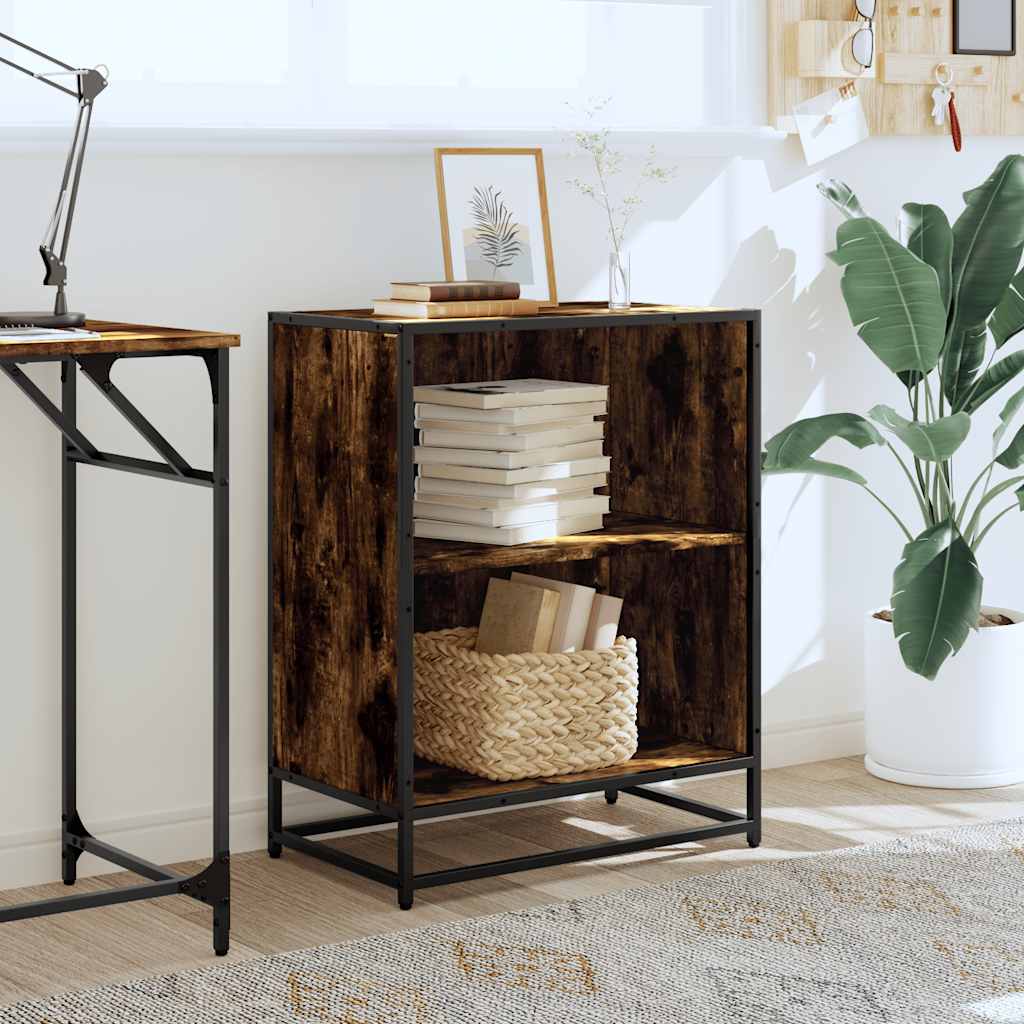 Bibliothèque chêne fumé 60x35x76 cm bois d'ingénierie - XIOS