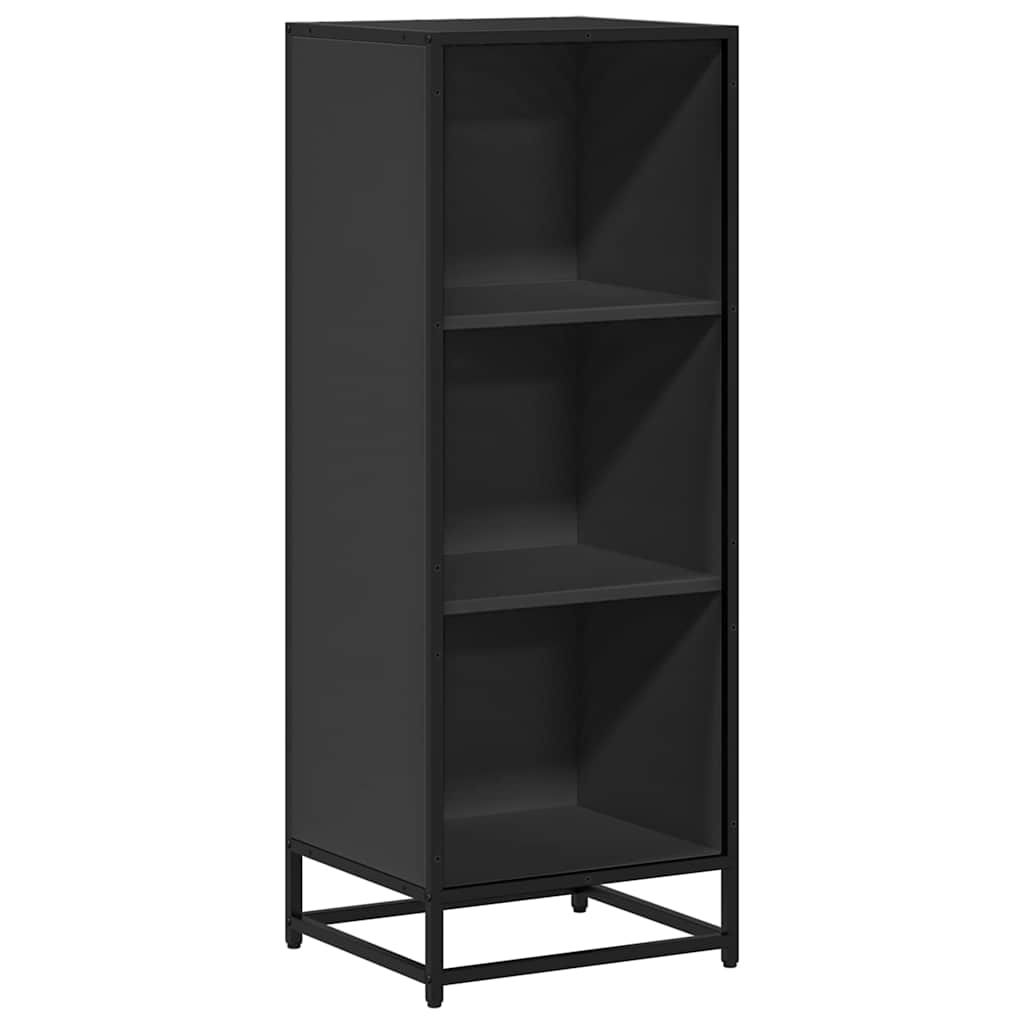 Bibliothèque noir 40x35x107,5 cm bois d'ingénierie - XIOS