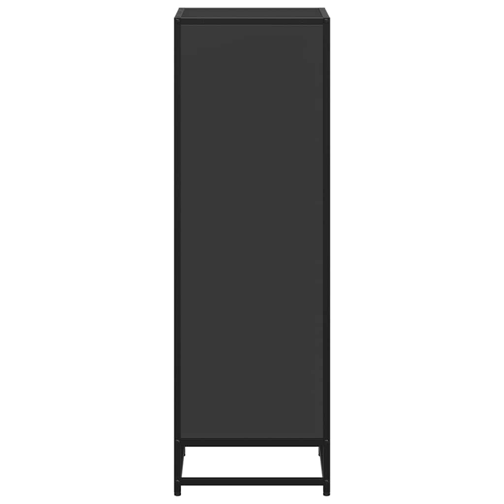 Bibliothèque noir 40x35x107,5 cm bois d'ingénierie - XIOS