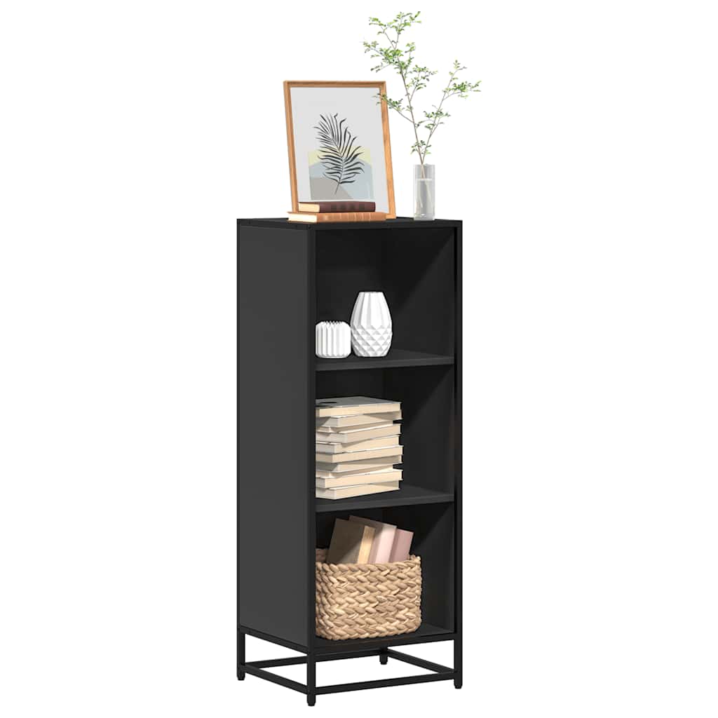 Bibliothèque noir 40x35x107,5 cm bois d'ingénierie - XIOS
