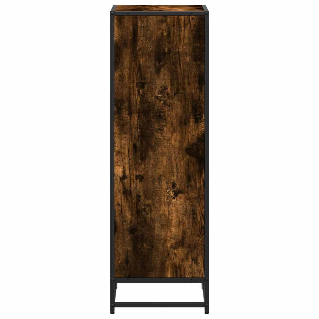 Bibliothèque chêne fumé 40x35x107,5 cm bois d'ingénierie - XIOS