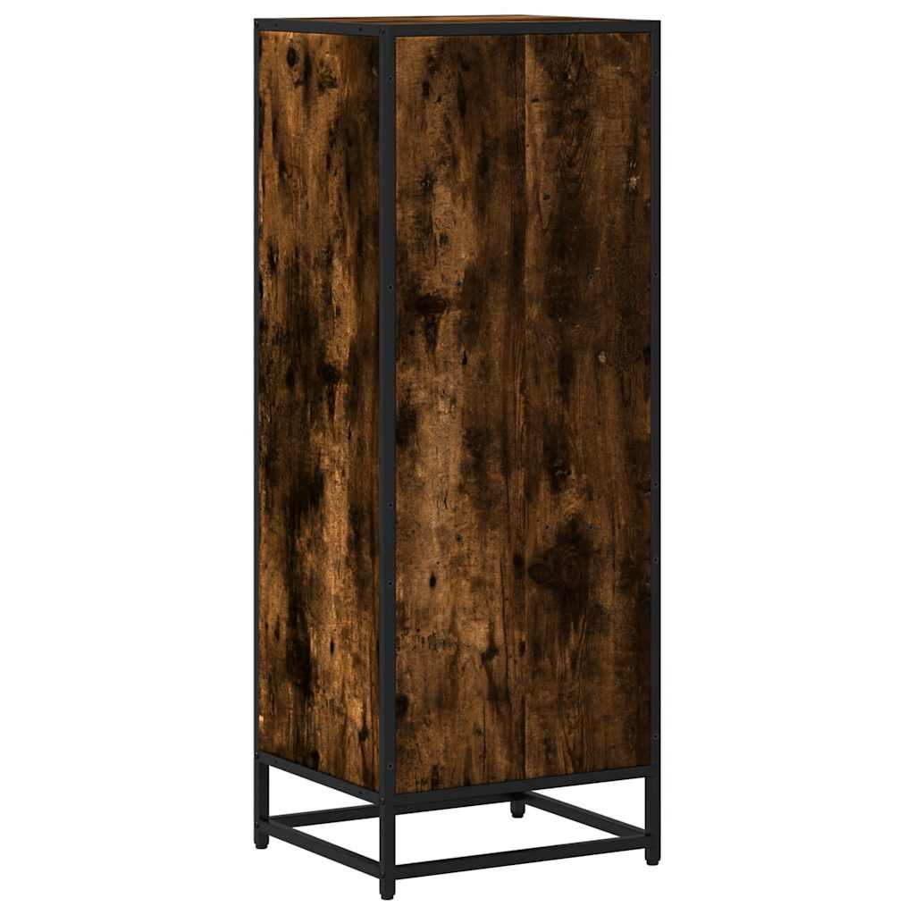 Bibliothèque chêne fumé 40x35x107,5 cm bois d'ingénierie - XIOS