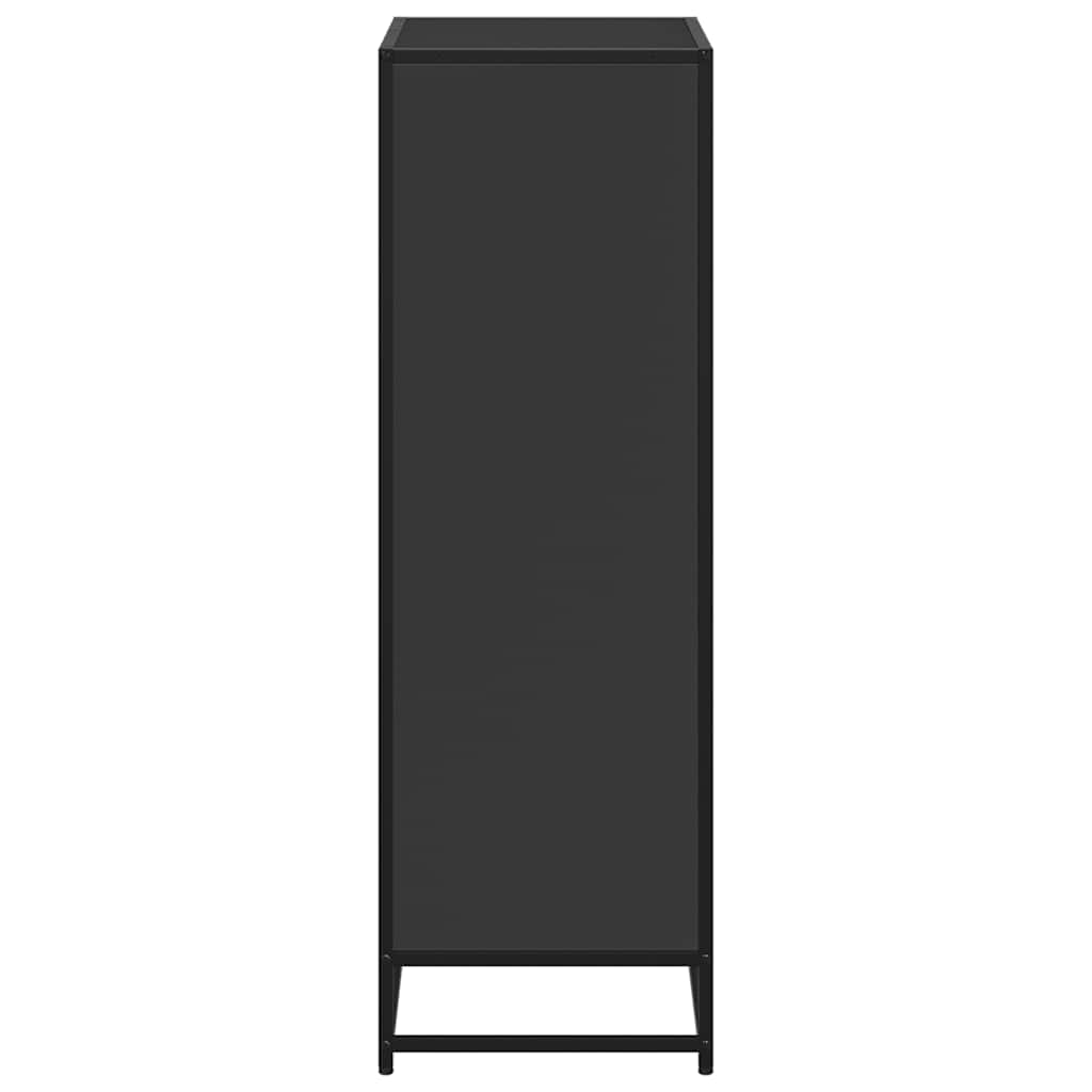 Bibliothèque noir 60x35x107,5 cm bois d'ingénierie - XIOS