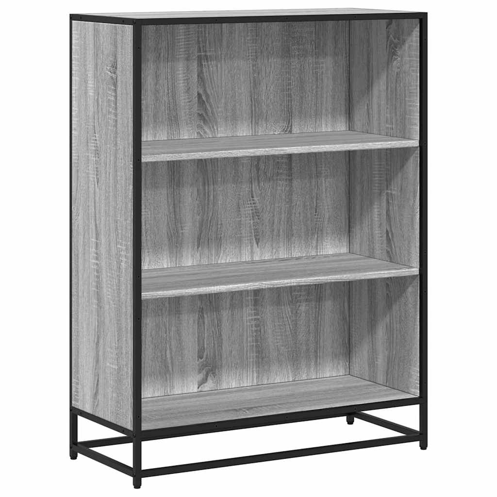 Bibliothèque sonoma gris 80,5x35x107,5 cm bois d'ingénierie - XIOS