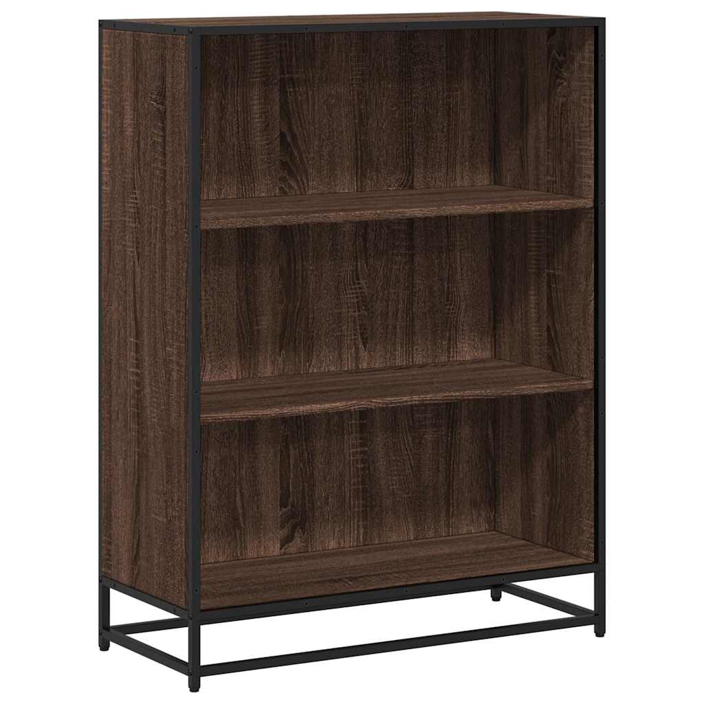 Bibliothèque chêne marron 80,5x35x107,5 cm bois d'ingénierie - XIOS