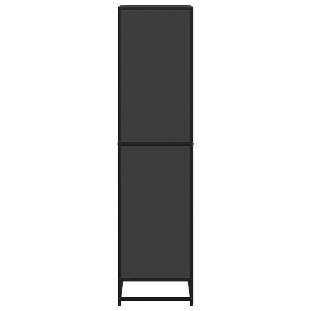 Bibliothèque noir 40x35x139 cm bois d'ingénierie - XIOS