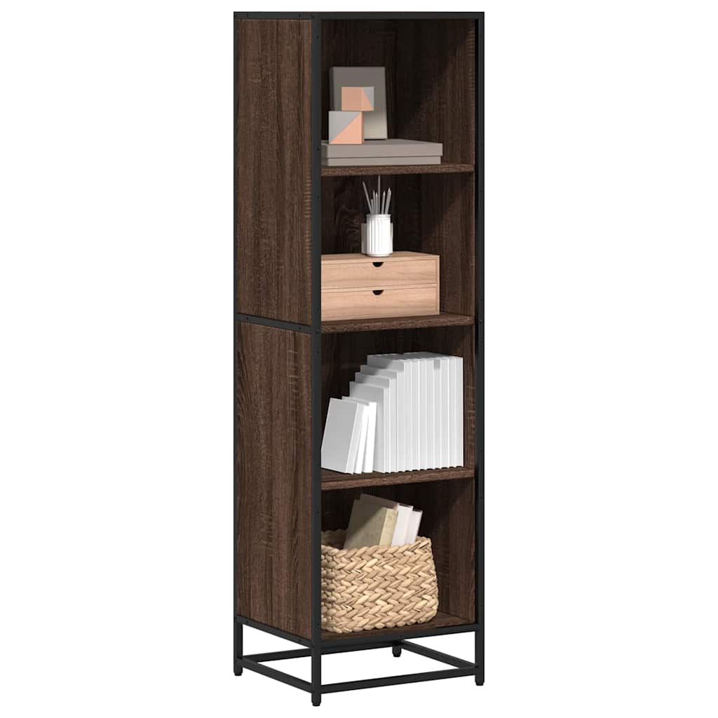 Bibliothèque chêne marron 40x35x139 cm bois d'ingénierie - XIOS
