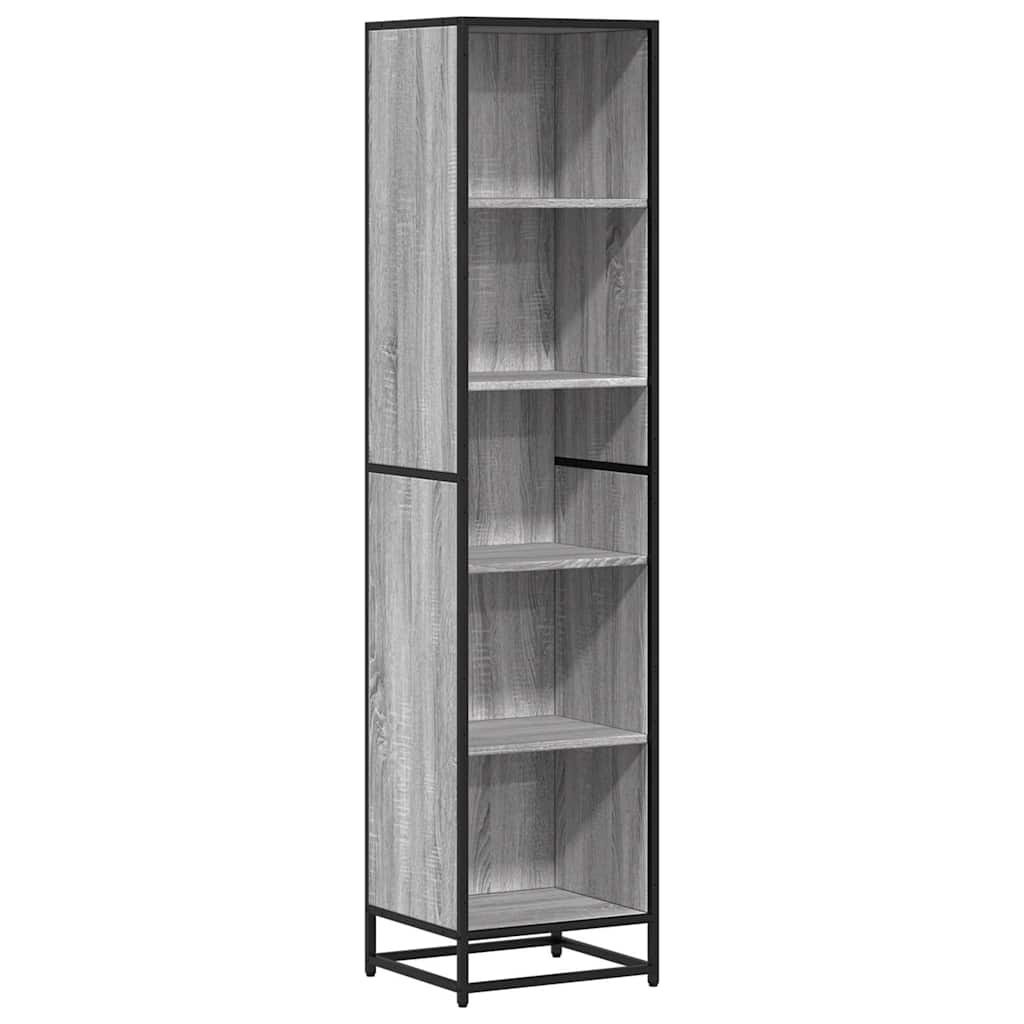 Bibliothèque sonoma gris 40x35x170,5 cm bois d'ingénierie - XIOS