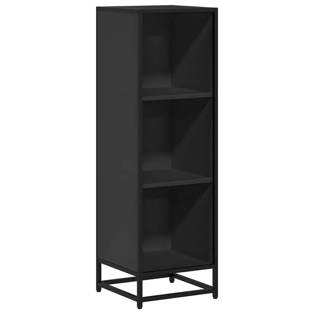 Bibliothèque noir 33,5x33x107,5 cm bois d'ingénierie - XIOS
