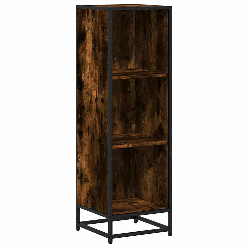 Bibliothèque chêne fumé 33,5x33x107,5 cm bois d'ingénierie - XIOS