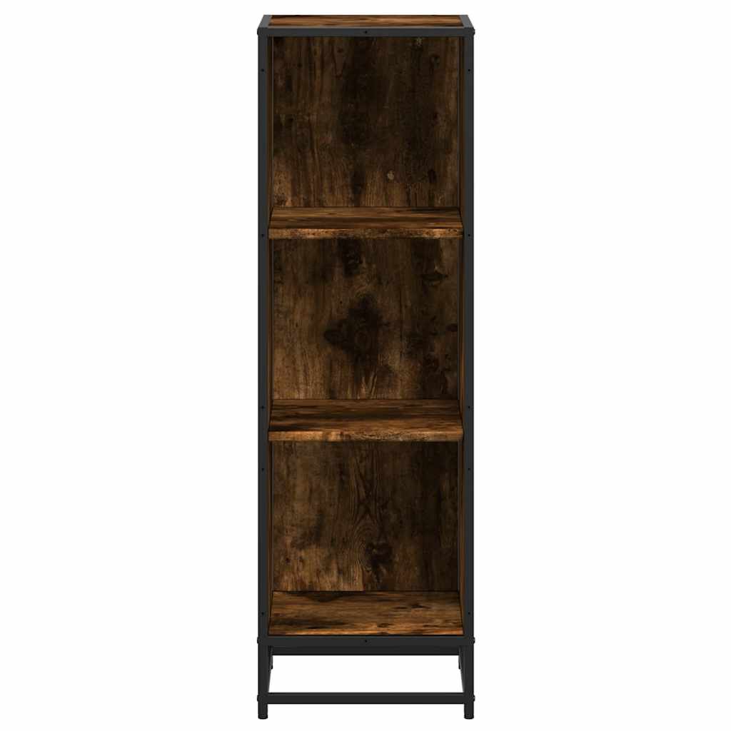 Bibliothèque chêne fumé 33,5x33x107,5 cm bois d'ingénierie - XIOS