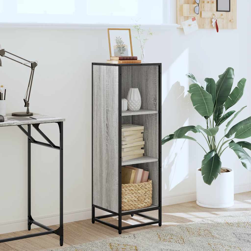 Bibliothèque sonoma gris 33,5x33x107,5 cm bois d'ingénierie - XIOS