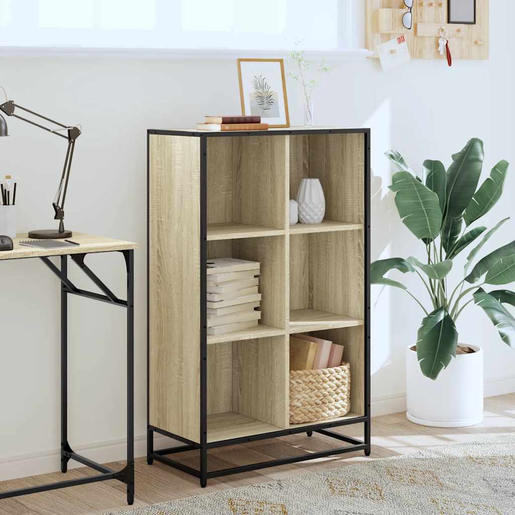 Bibliothèque chêne sonoma 65,5x33x107,5 cm bois d'ingénierie - XIOS