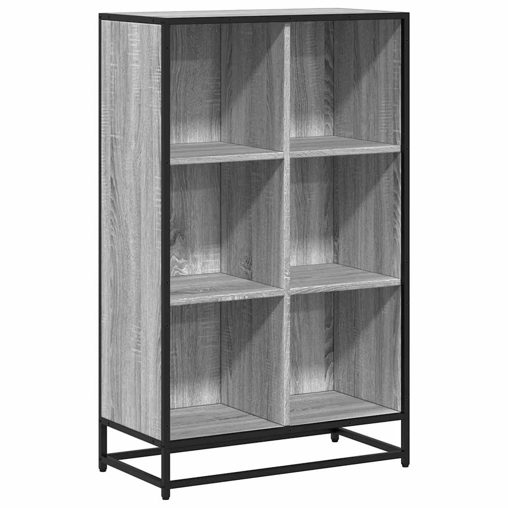Bibliothèque sonoma gris 65,5x33x107,5 cm bois d'ingénierie - XIOS