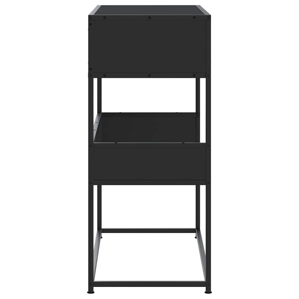 Table console noir 90x35x80 cm bois d'ingénierie - XIOS