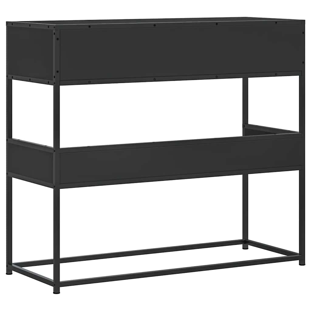 Table console noir 90x35x80 cm bois d'ingénierie - XIOS