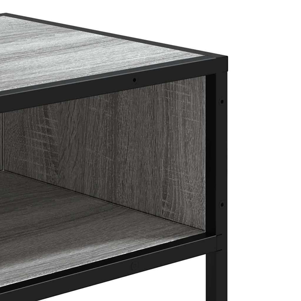 Table console sonoma gris 90x35x80 cm bois d'ingénierie - XIOS