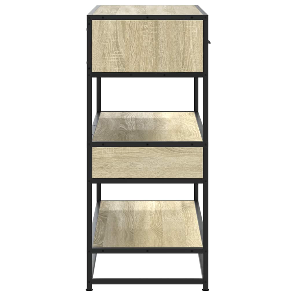 Table console chêne sonoma 90x35x80 cm bois d'ingénierie - XIOS