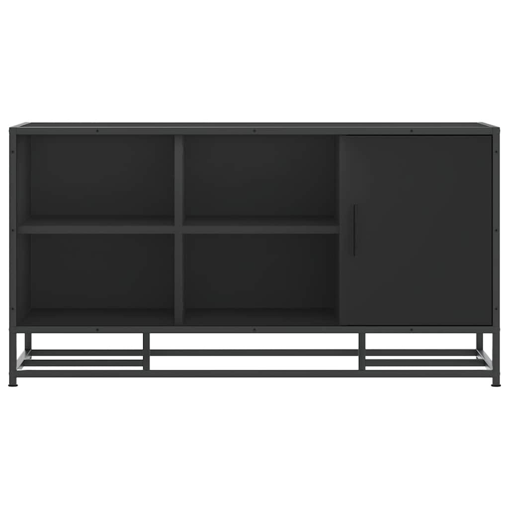 Banc à chaussures noir 100x40x53,5cm bois d'ingénierie et métal - XIOS