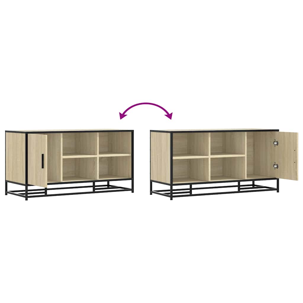 Banc à chaussures chêne sonoma bois d'ingénierie et métal - XIOS