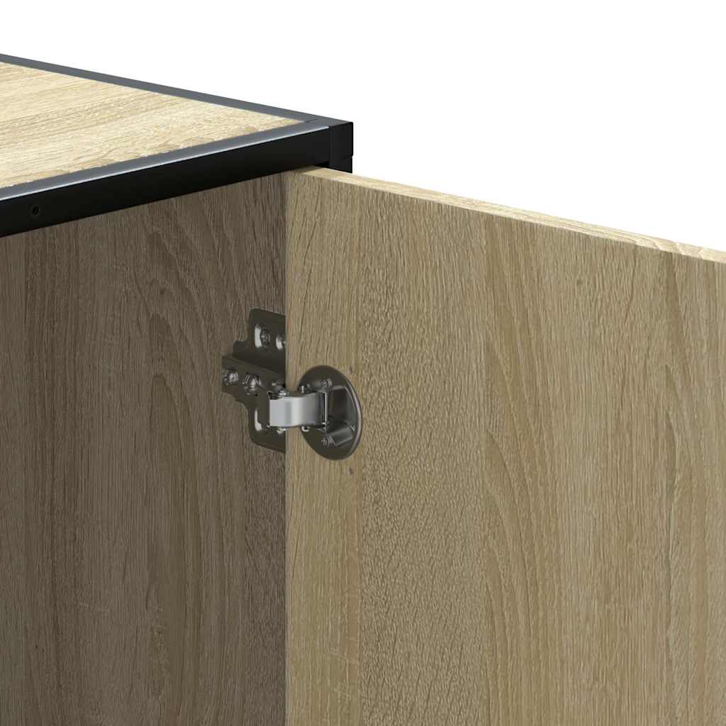 Banc à chaussures chêne sonoma bois d'ingénierie et métal - XIOS