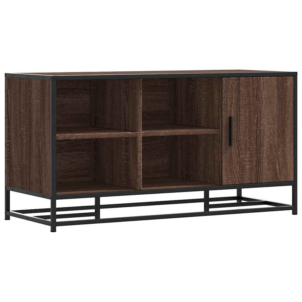 Banc à chaussures chêne marron bois d'ingénierie et métal - XIOS