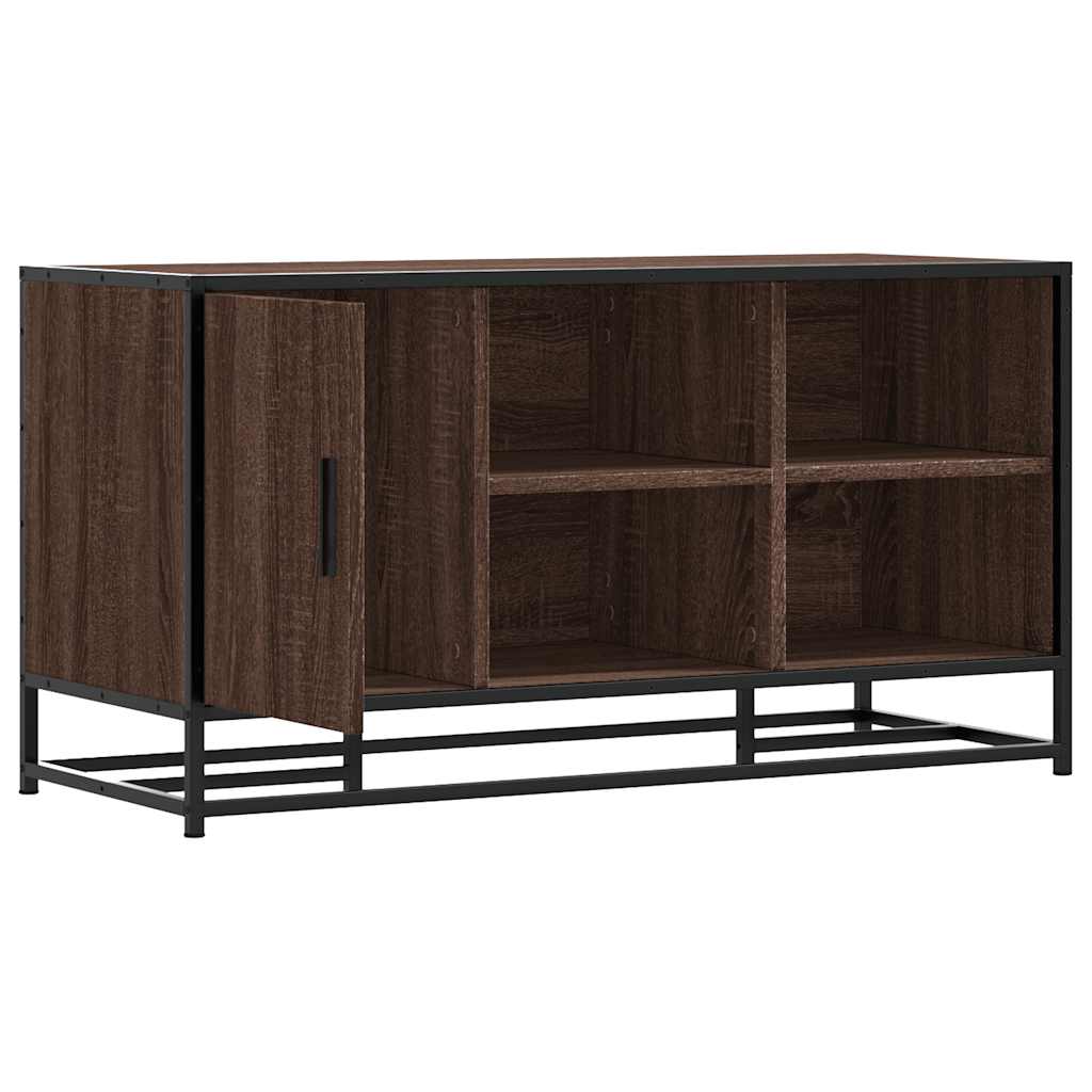 Banc à chaussures chêne marron bois d'ingénierie et métal - XIOS