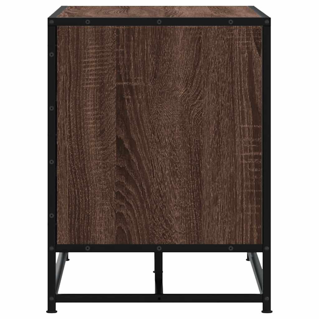 Banc à chaussures chêne marron bois d'ingénierie et métal - XIOS