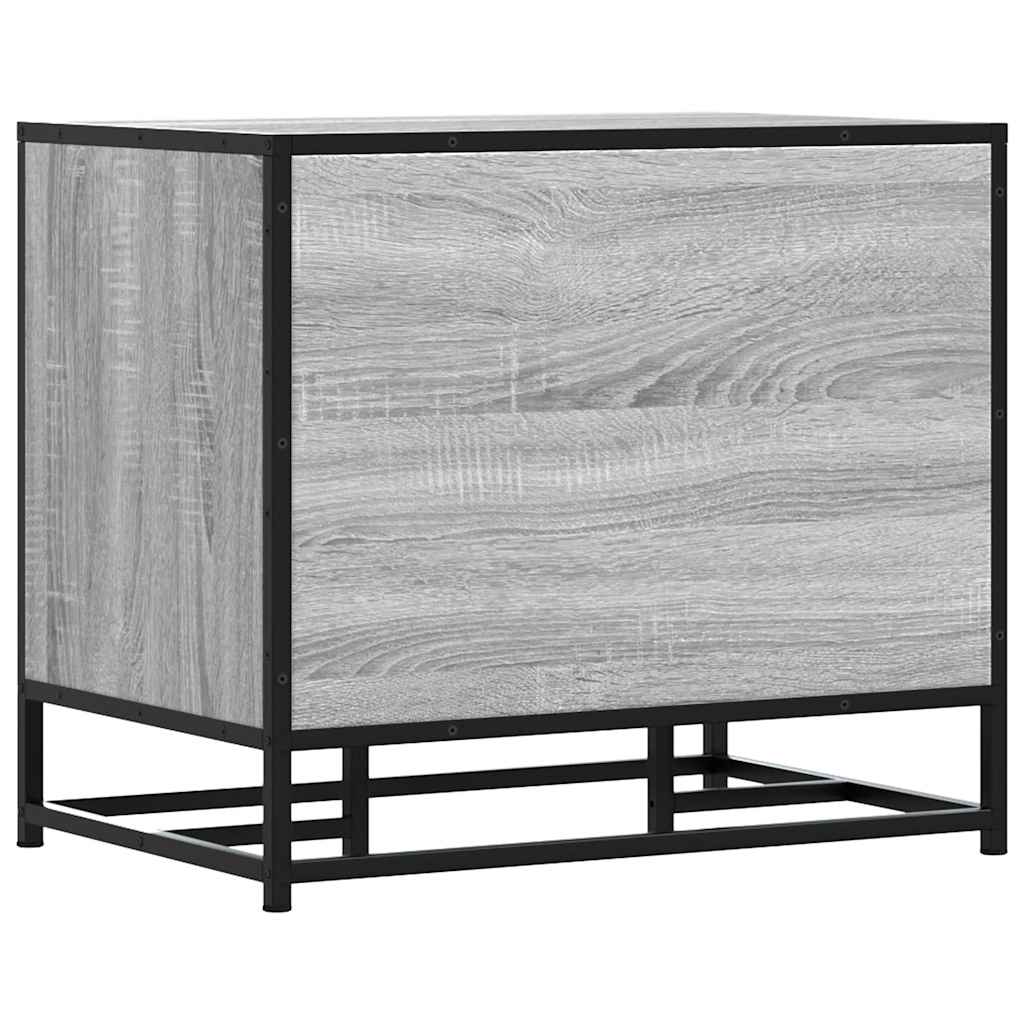 Banc à chaussures sonoma gris bois d'ingénierie et métal - XIOS