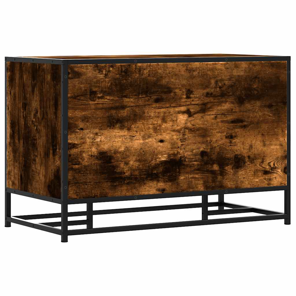 Banc à chaussures chêne fumé bois d'ingénierie et métal - XIOS