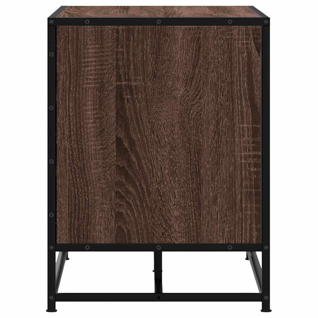 Banc à chaussures chêne marron bois d'ingénierie et métal - XIOS