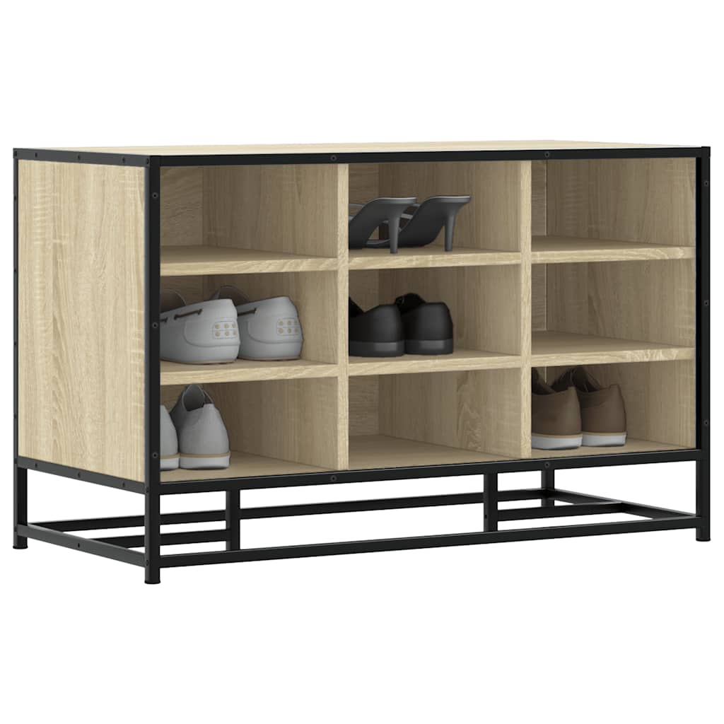 Banc à chaussures chêne sonoma bois d'ingénierie et métal - XIOS