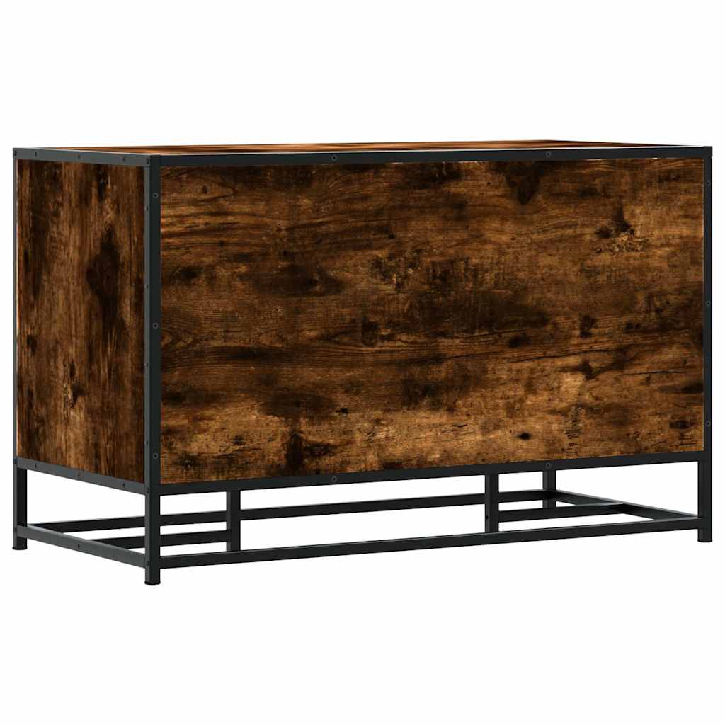 Banc à chaussures chêne fumé bois d'ingénierie et métal - XIOS