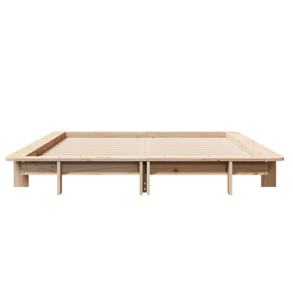 Cadre de lit sans matelas 120x200 cm bois de pin massif - XIOS