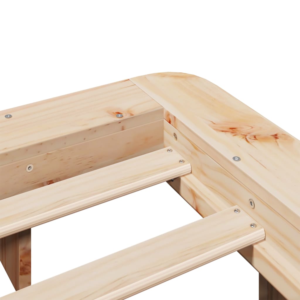 Cadre de lit sans matelas 120x190 cm bois de pin massif - XIOS